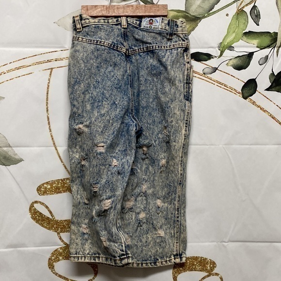 Vintage The fashion academy stone washed denim capris size 5‎ (468) - Picture 7 of 13